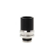 Дрип тип (Drip Tip) 510 Hybrid SS + POM Silver / Black  
