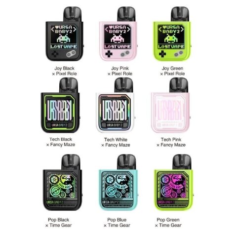 LOST VAPE Ursa Baby 2 900 mAh Tech Black x Fancy Maze (Оригинал)