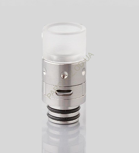 Дрип тип (Drip Tip) 510 Hybrid SS + POM Silver