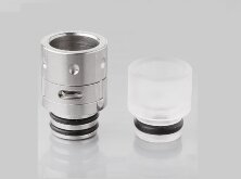 Дрип тип (Drip Tip) 510 Hybrid SS + POM Silver