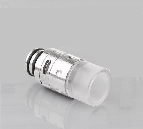 Дрип тип (Drip Tip) 510 Hybrid SS + POM Silver