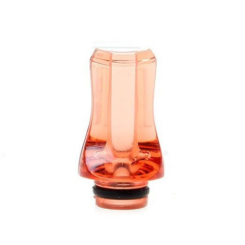 Дрип тип (Drip Tip) 510 Flat RED (Акриловый, плоский)