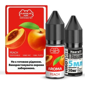 Набір Flavorlab PUFF SALT - Peach 50мг. (10 ml.)