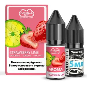 Набір Flavorlab PUFF SALT - Strawberry Lime 50мг. (10 ml.)
