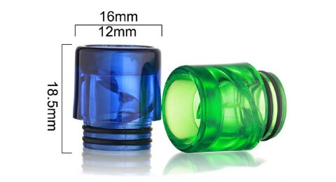 Дрип тип (Drip Tip) 810 Plastic GREEN Spiral