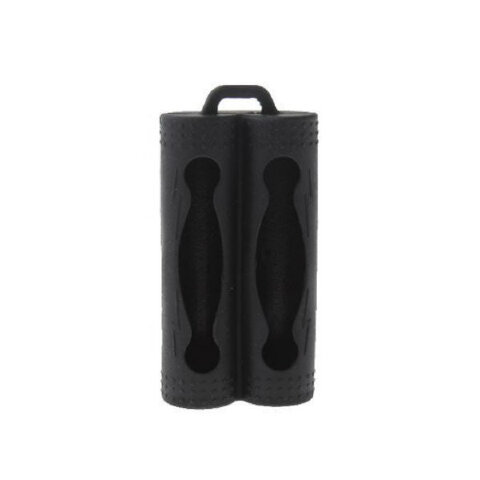 Силиконовый чехол для 2-х аккумуляторов 18650 (черный / белый / прозрачный)  