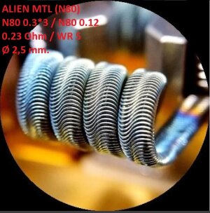 Спіраль HM Alien MTL - Ni80 (2 шт. - пара)