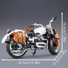 Конструктор блоковый МОТОЦИКЛ, масштаб 1:8 (модель К2193)