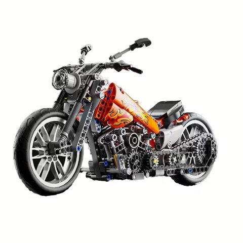Конструктор блоковый МОТОЦИКЛ, масштаб 1:8 (модель T3009)
