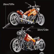 Конструктор блоковый МОТОЦИКЛ, масштаб 1:8 (модель T3009)