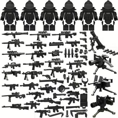 Набор вооружения и спецсредств SWAT TEAM для фигурок 160 шт.