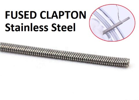 Готовая проволока Fused Clapton Flat SS (Нержавеющая сталь) 20 см.  