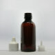 Пластиковые бутылочки 50 мл темный пластик, прозрачный  
