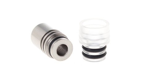 Дрип тип (Drip Tip) 510 ViVi Nova Silver Stainless Steel + Acrylic (PMMA)  