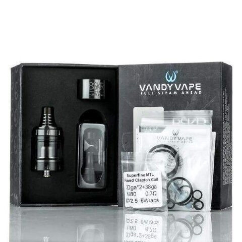 Обслуживаемый атомайзер Vandy Vape Berserker V1.5 MTL RTA Silver (Оригинал)  